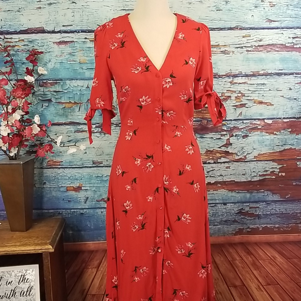 H&M Red floral Dress